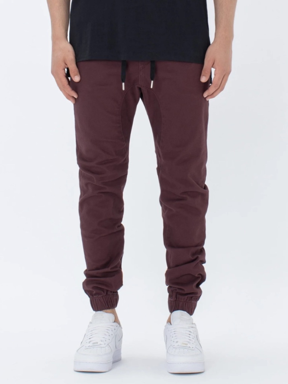 Zanerobe Sureshot Burgundy Drawstring Joggers